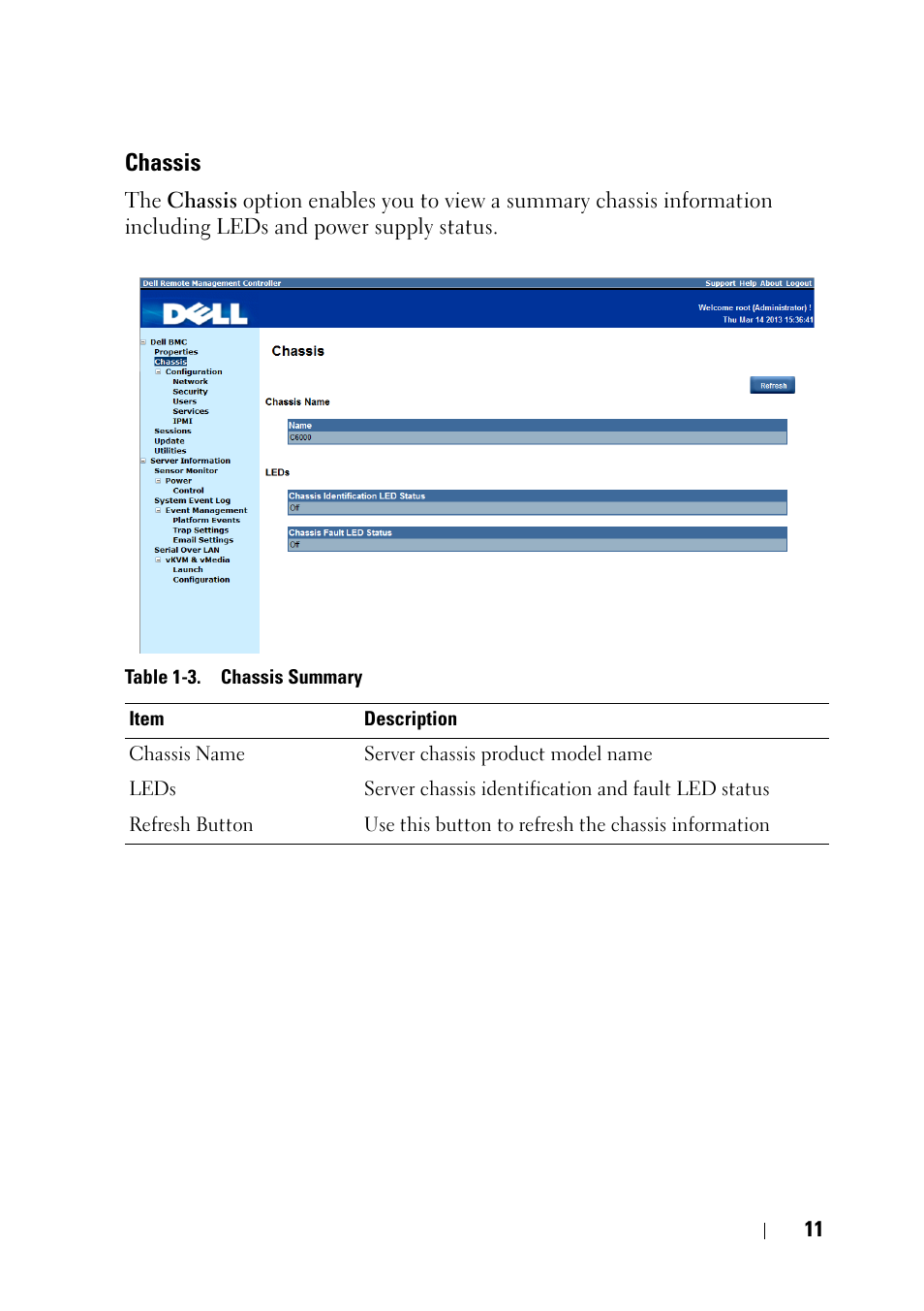 Chassis | Dell PowerEdge C8000 User Manual | Page 11 / 78
