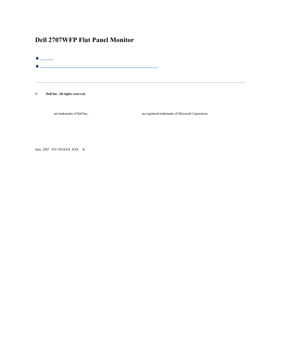 Dell 2707wfp flat panel monitor | Dell 2707WFP Monitor User Manual | Page 29 / 48