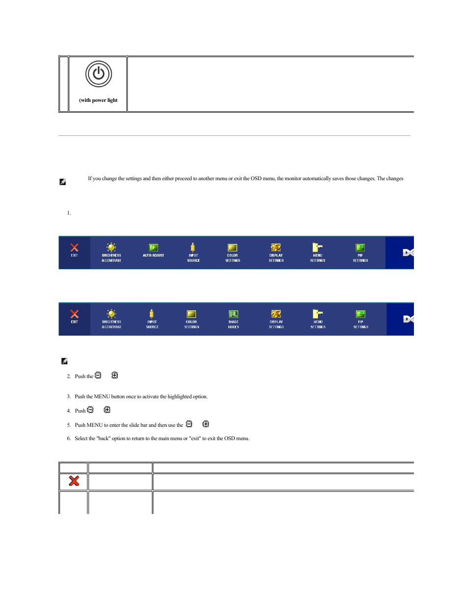 Using the osd | Dell 2707WFP Monitor User Manual | Page 33 / 48