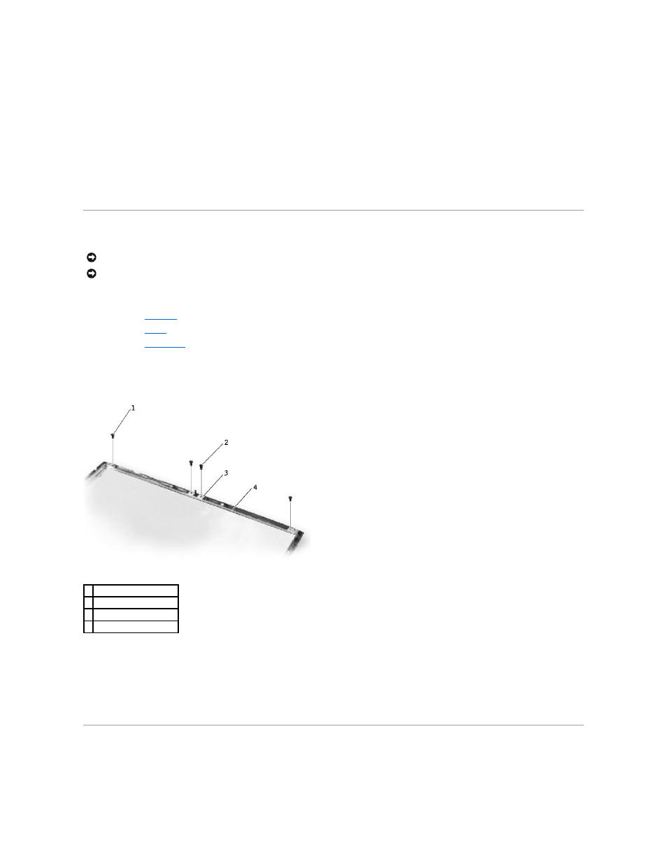 Display latch, Hinge covers, Replacing the display panel | Removing the display latch, Replacing the display latch, Removing the hinge covers | Dell Inspiron 4150 User Manual | Page 15 / 71