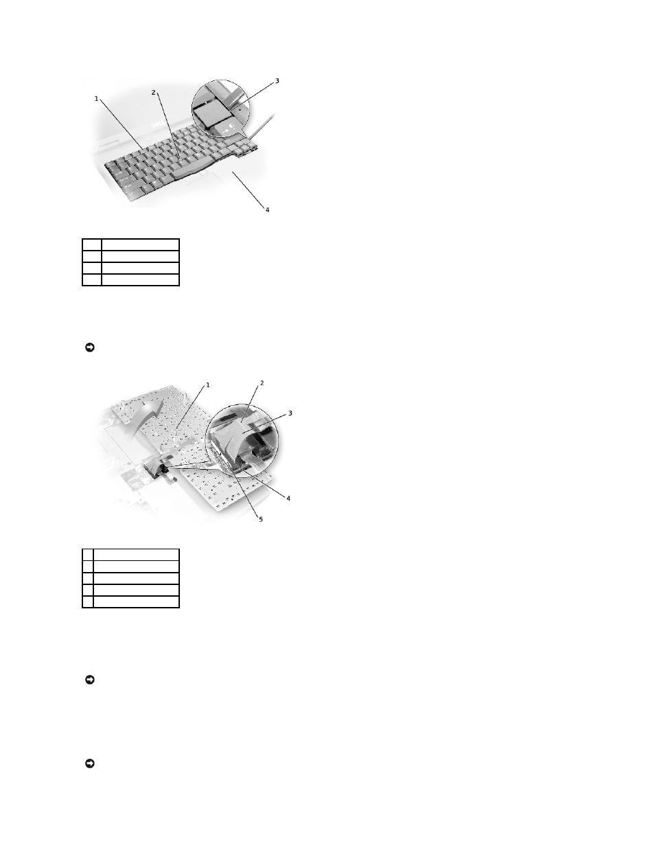 Replacing the keyboard | Dell Inspiron 4150 User Manual | Page 26 / 71