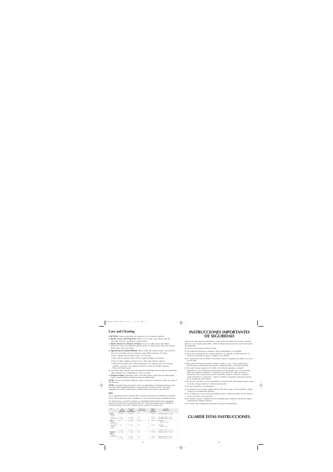 Instrucciones importantes de seguridad, Guarde estas instrucciones, Care and cleaning | Black & Decker HS800 User Manual | Page 4 / 13
