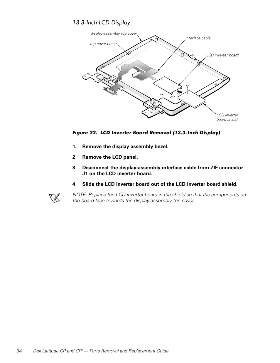 Inch lcd display | Dell Latitude Cpi User Manual | Page 40 / 58