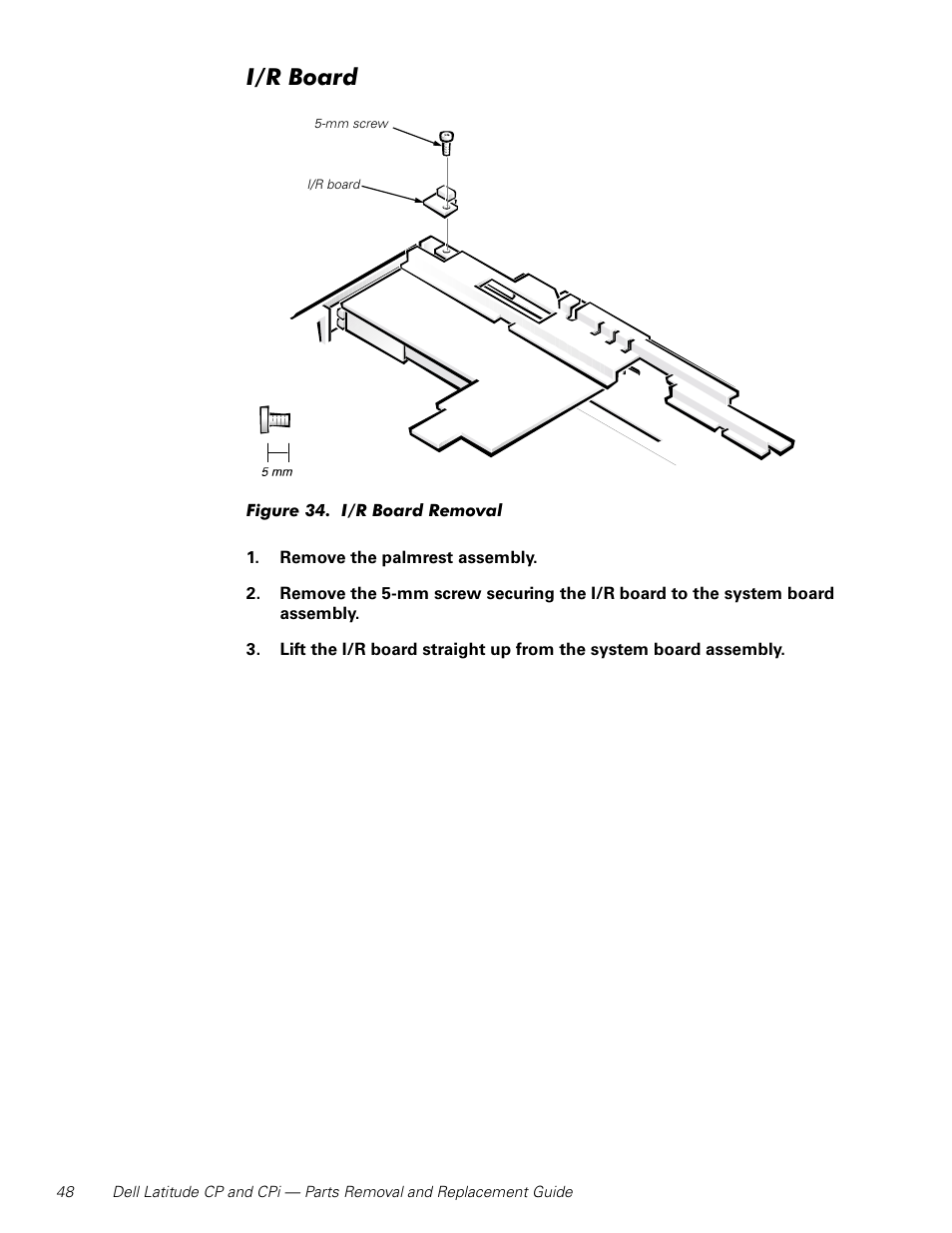 I/r board | Dell Latitude Cpi User Manual | Page 54 / 58