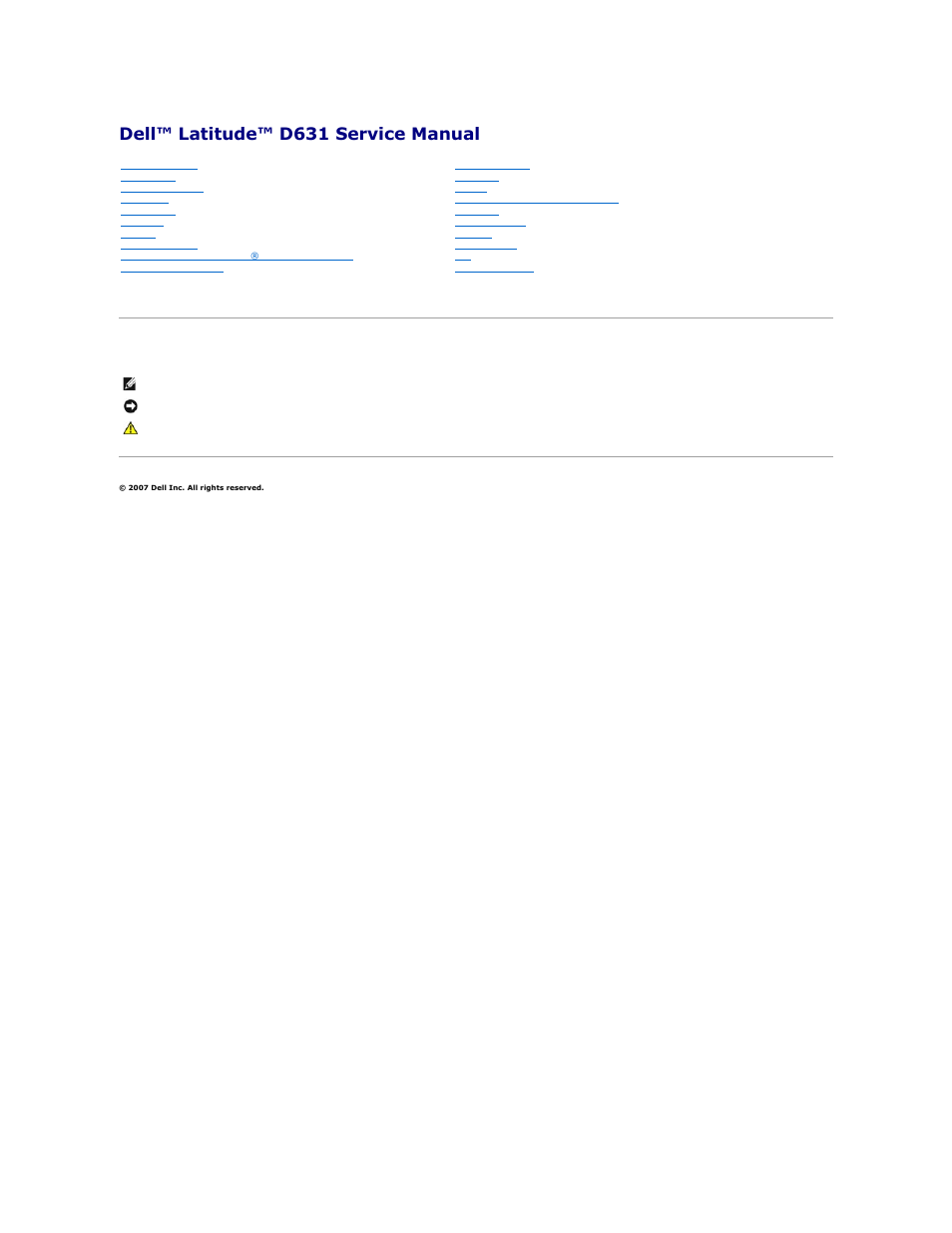 Dell Latitude D631 (Early 2009) User Manual | 43 pages