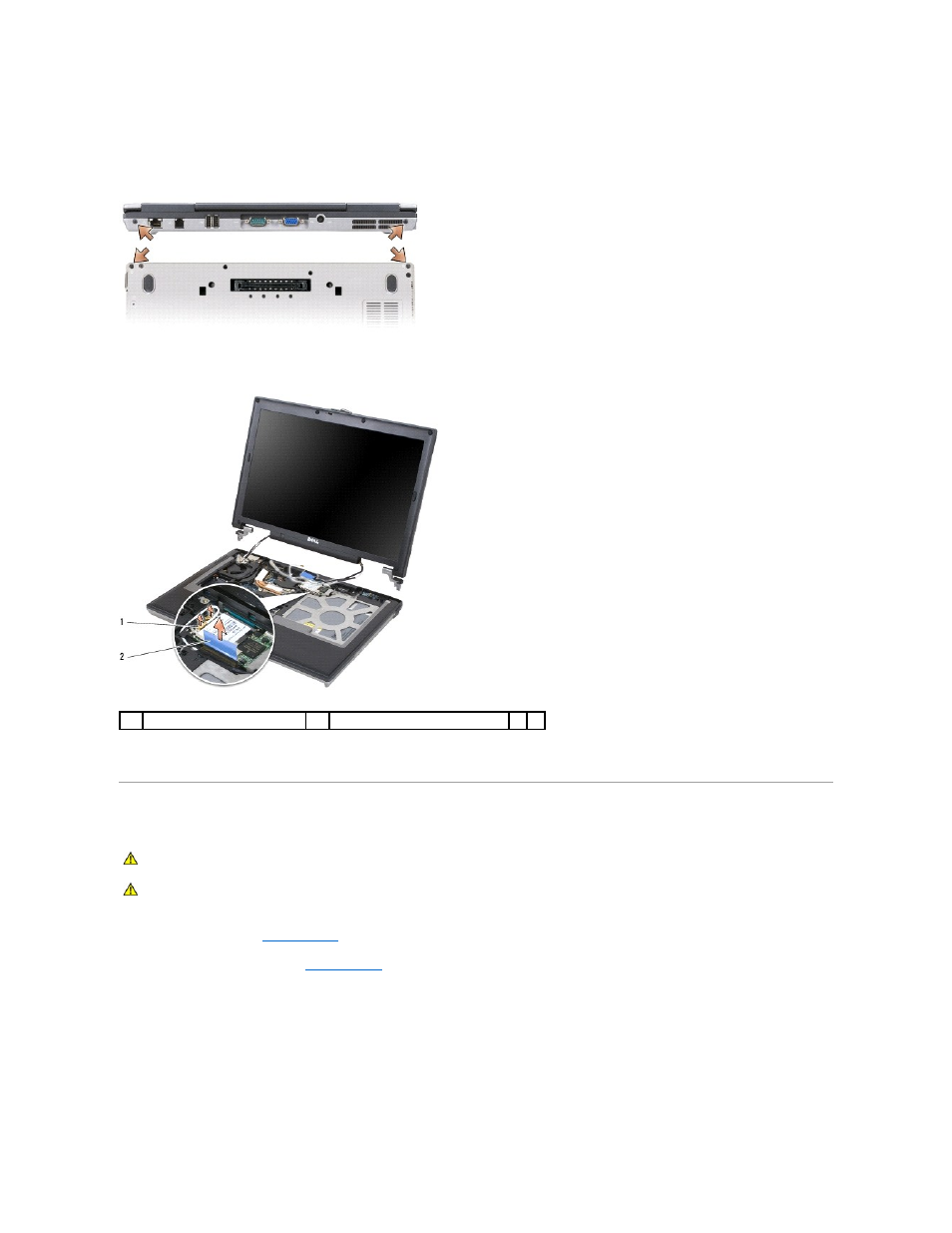 Removing the display bezel | Dell Latitude D631 (Early 2009) User Manual | Page 12 / 43