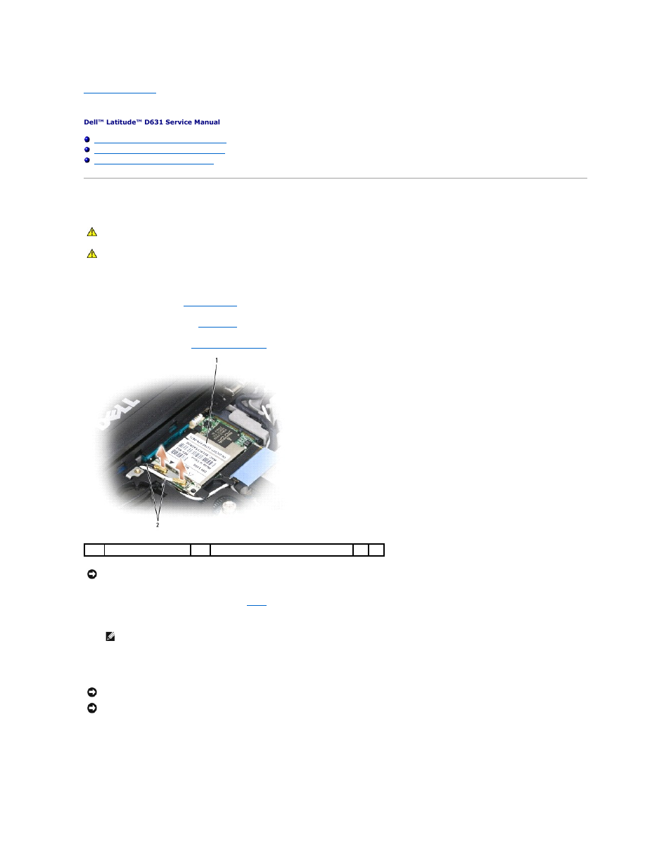 Communications cards, Wireless local area network (wlan) card | Dell Latitude D631 (Early 2009) User Manual | Page 25 / 43