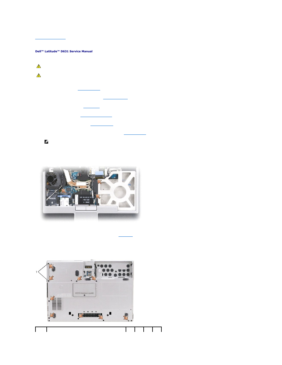 Palm rest | Dell Latitude D631 (Early 2009) User Manual | Page 32 / 43