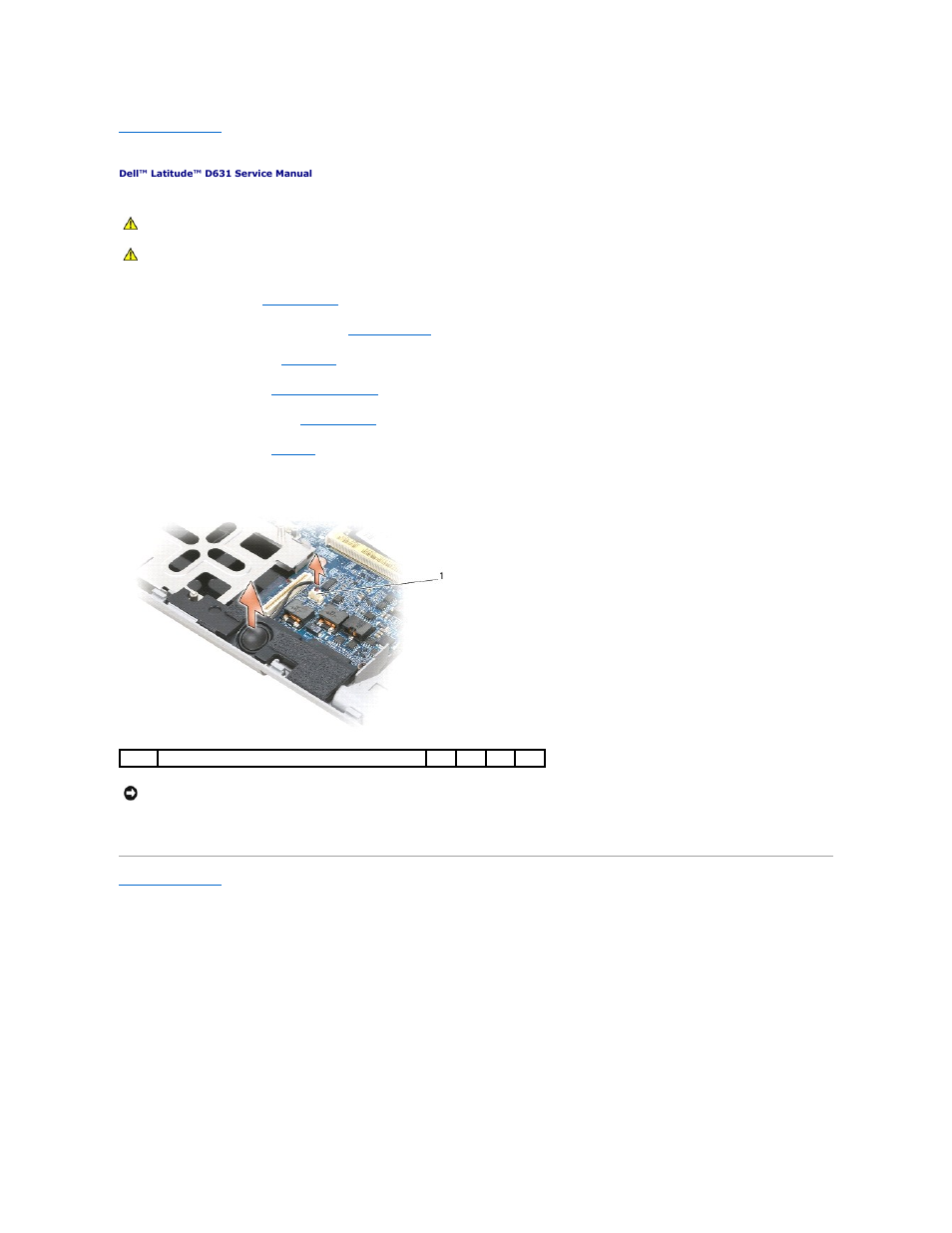 Speaker | Dell Latitude D631 (Early 2009) User Manual | Page 38 / 43