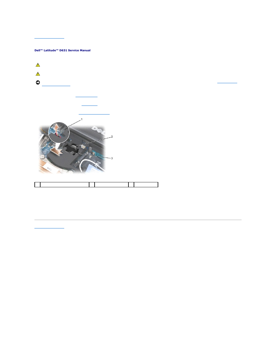 Coin-cell battery | Dell Latitude D631 (Early 2009) User Manual | Page 8 / 43