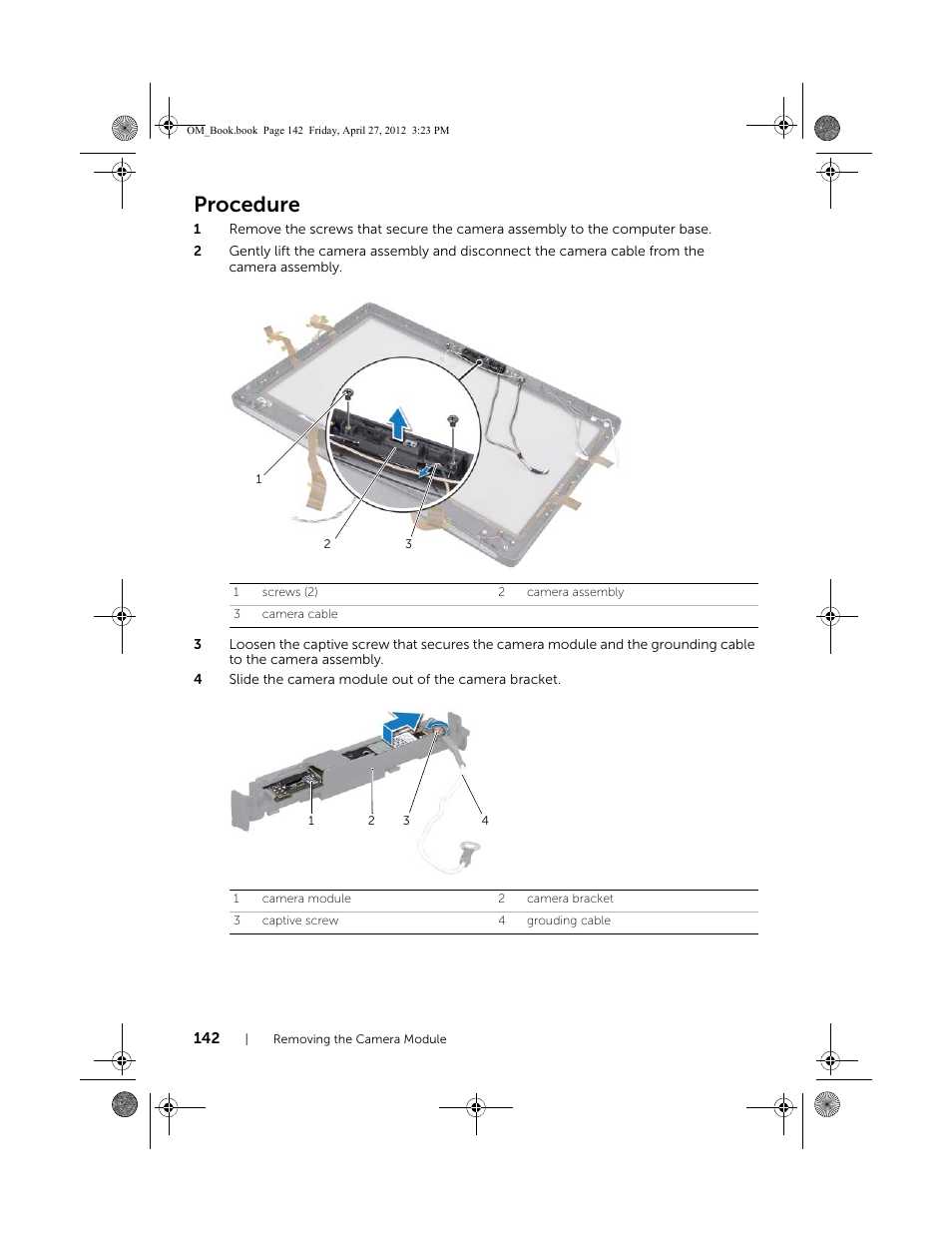 Procedure | Dell XPS One 2710 (Mid 2012) User Manual | Page 142 / 166