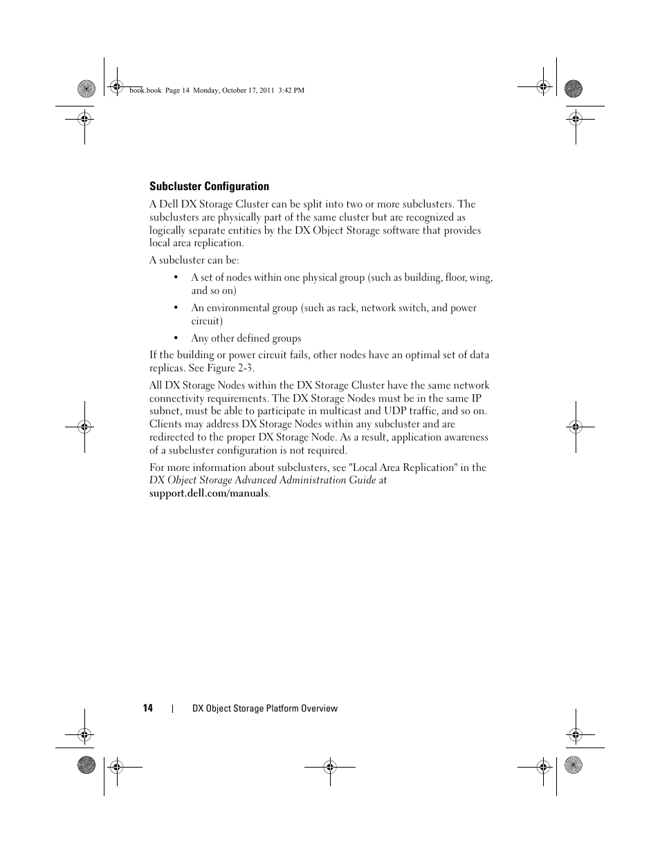 Subcluster configuration | Dell DX6004S User Manual | Page 14 / 50