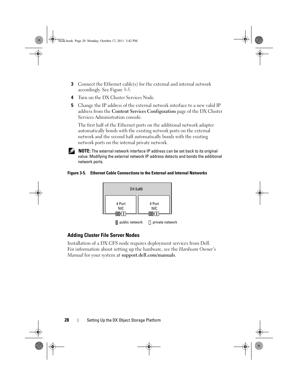 Adding cluster file server nodes | Dell DX6004S User Manual | Page 28 / 50