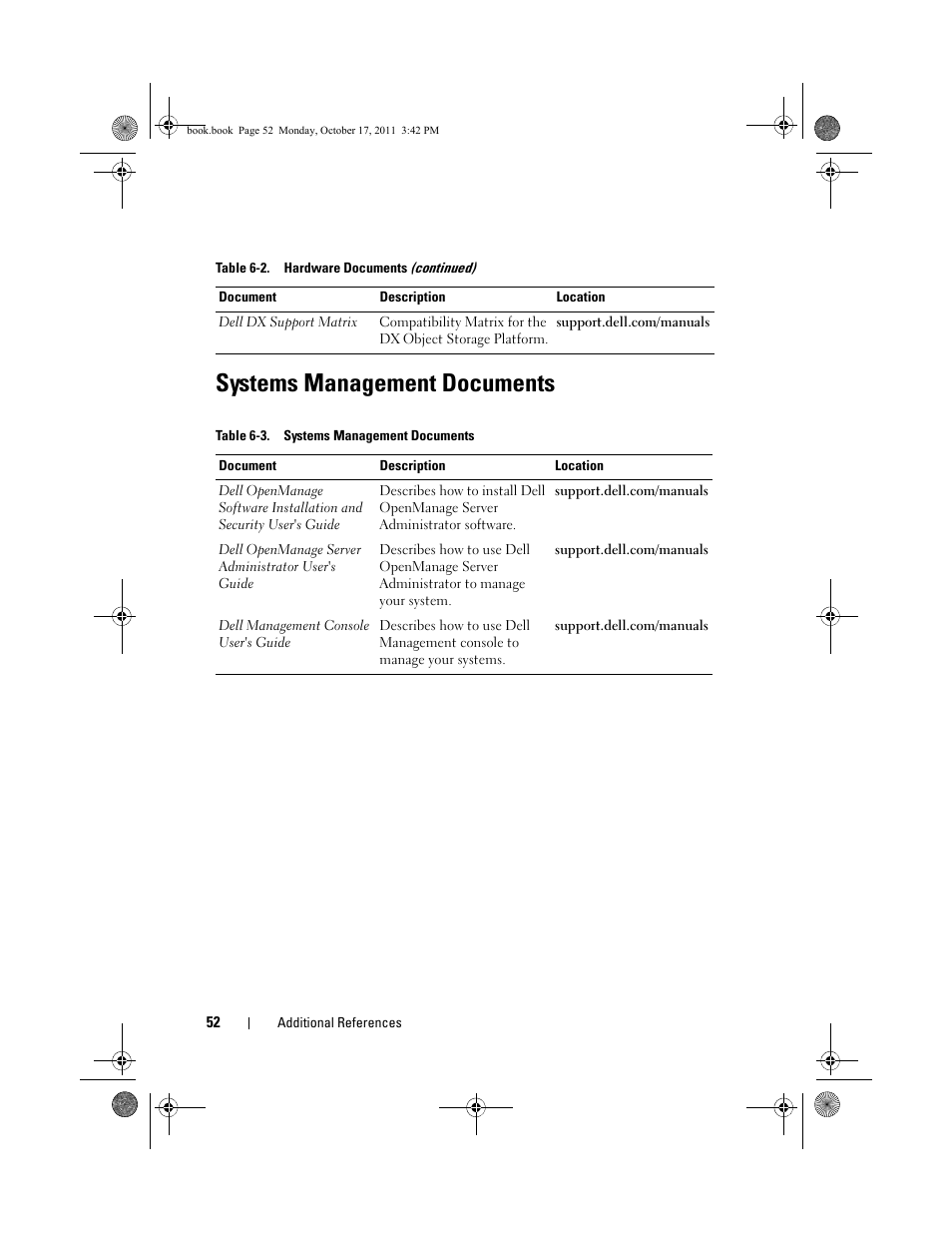 Systems management documents | Dell DX6004S User Manual | Page 50 / 50
