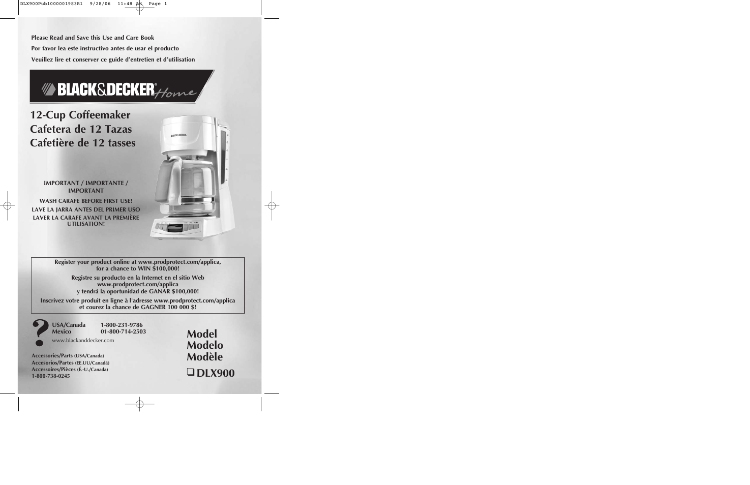 Black & Decker DLX900 User Manual | 15 pages
