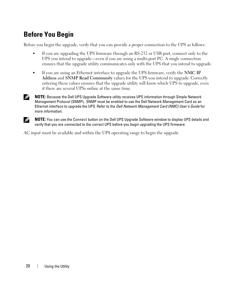 Before you begin | Dell UPS 1000T User Manual | Page 20 / 28