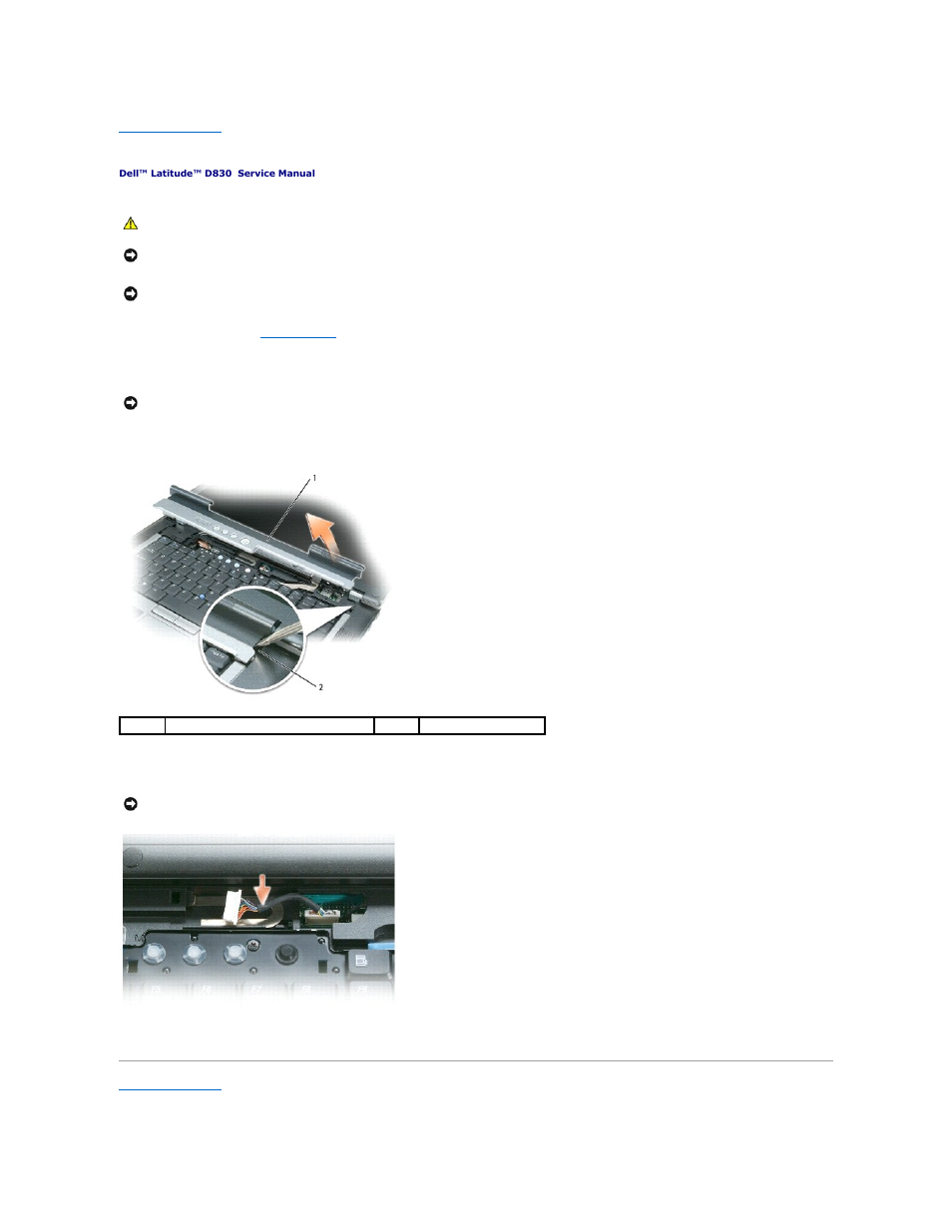 Hinge cover | Dell Latitude D830 (Early 2007) User Manual | Page 27 / 45