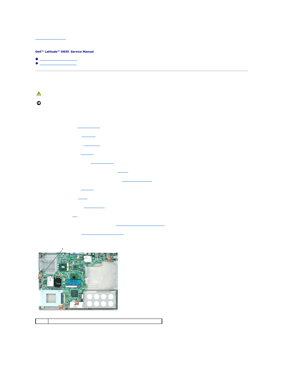 System board, Removing the system board | Dell Latitude D830 (Early 2007) User Manual | Page 43 / 45