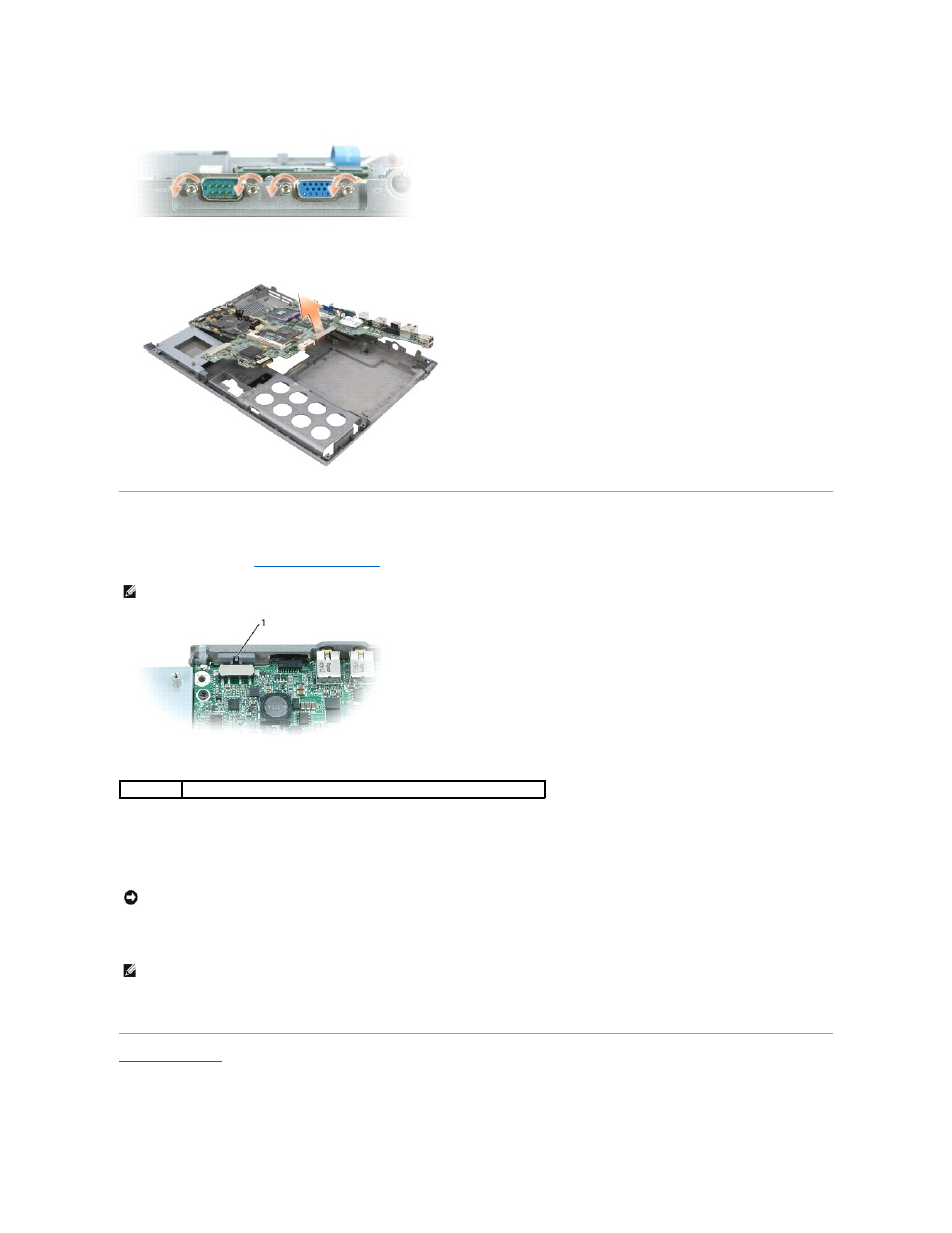 Installing the system board | Dell Latitude D830 (Early 2007) User Manual | Page 44 / 45