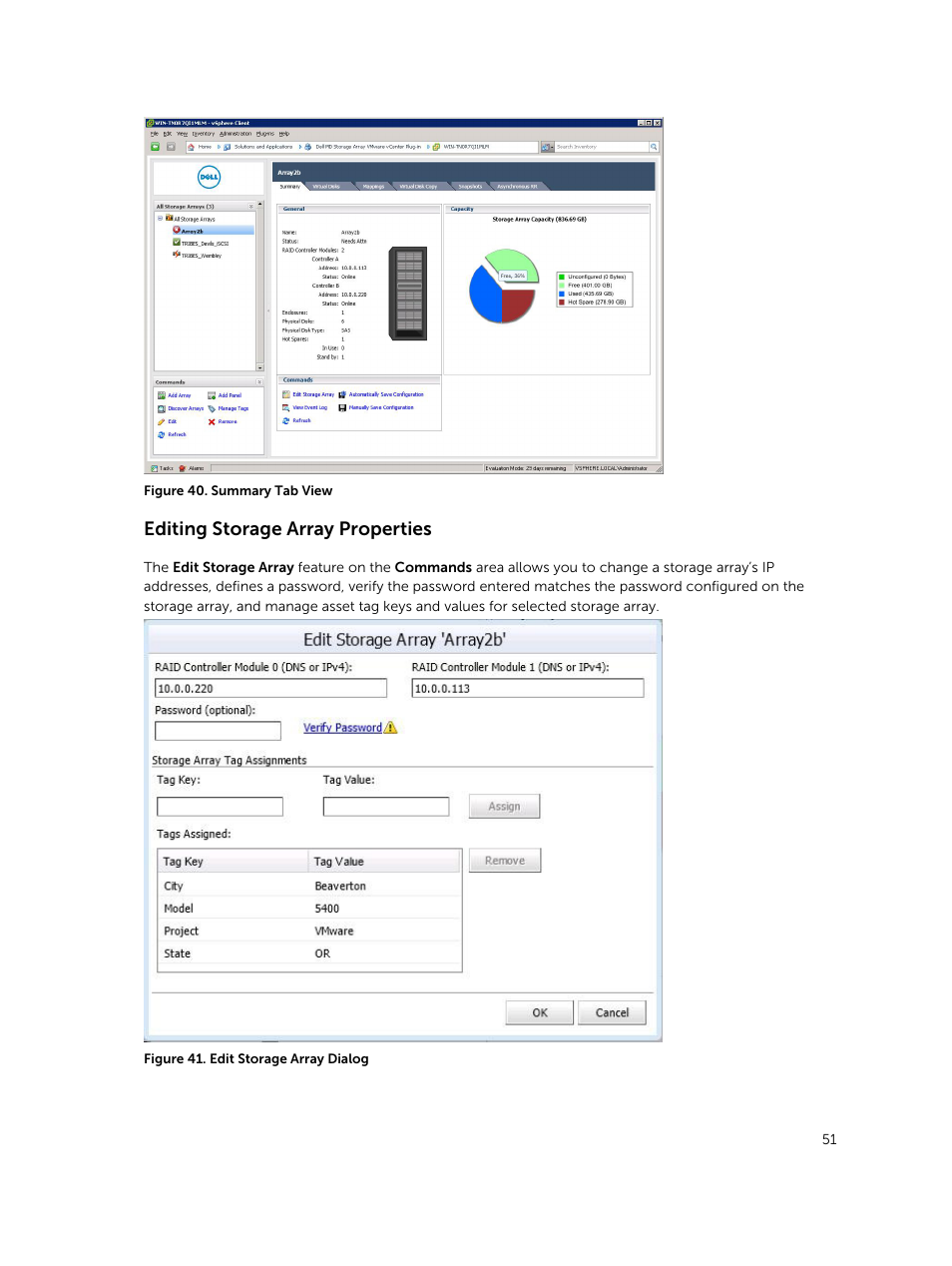 Editing storage array properties | Dell PowerVault MD3260i User Manual | Page 51 / 88