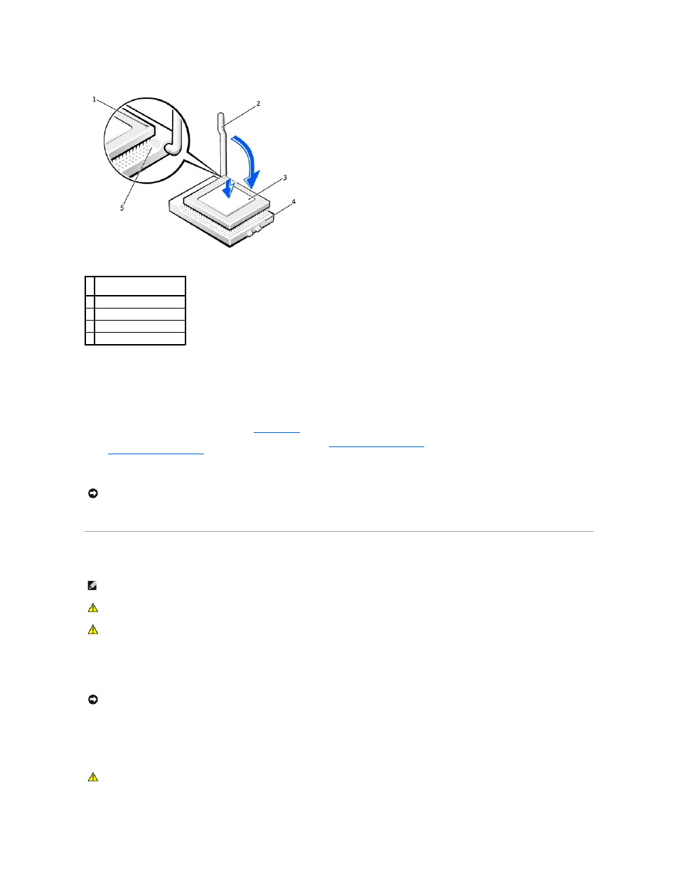 Removing the microprocessor, If you are replacing a microprocessor, see | Dell Precision 450 User Manual | Page 103 / 158