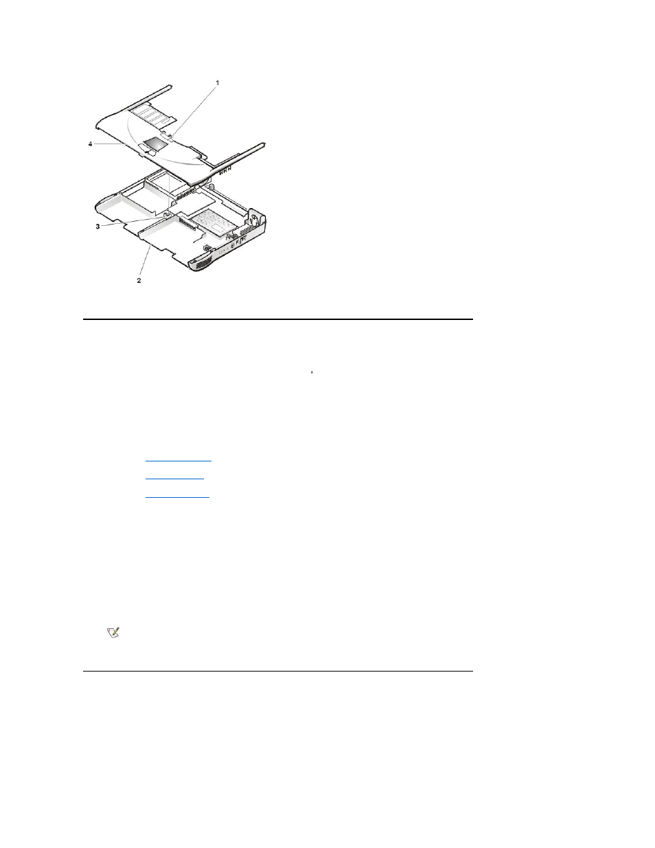 Reserve battery, Bay latch assemblies | Dell Inspiron 3800 User Manual | Page 62 / 93