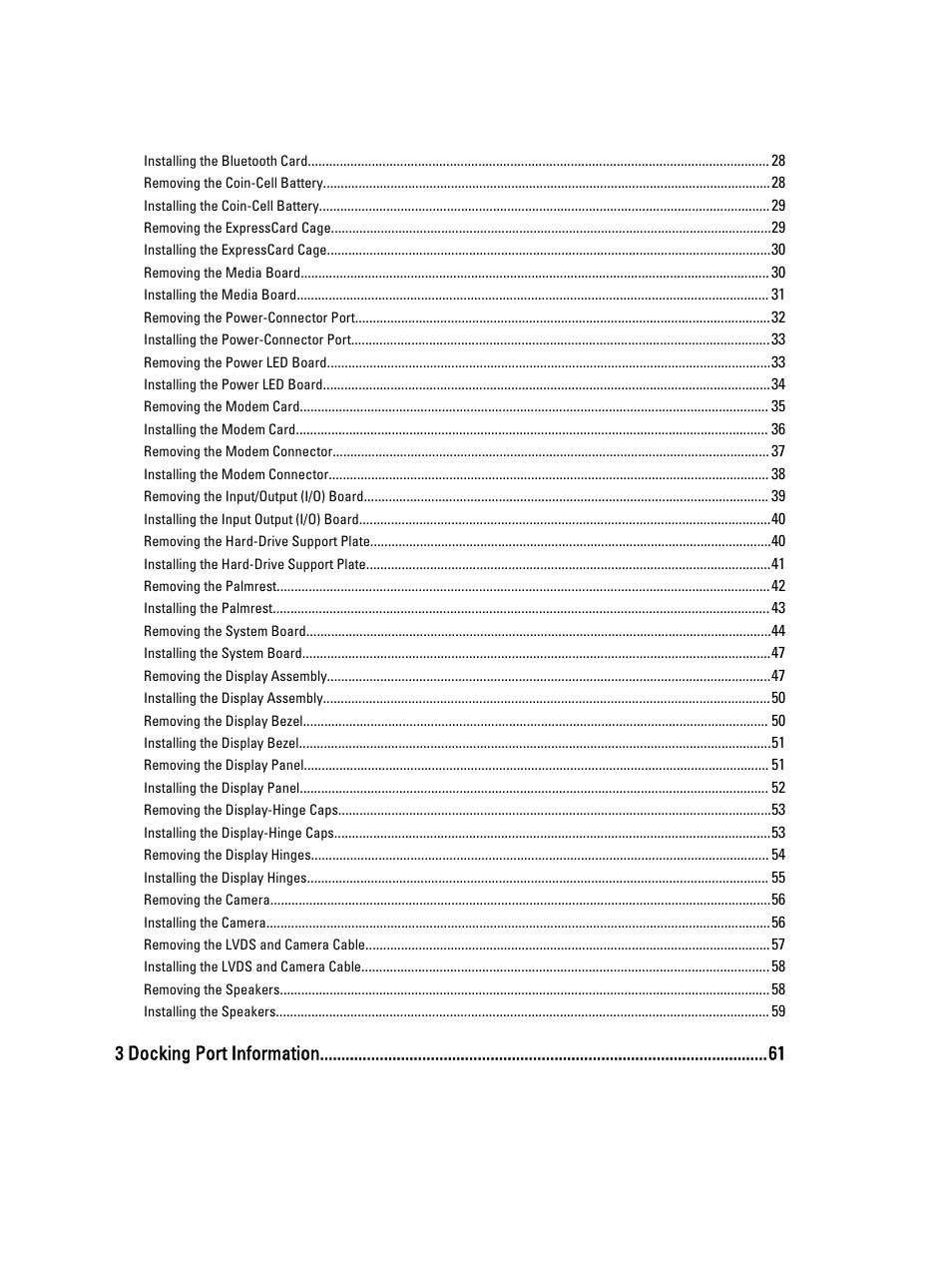 3 docking port information | Dell Latitude E6430 ATG (Mid 2012) User Manual | Page 4 / 87