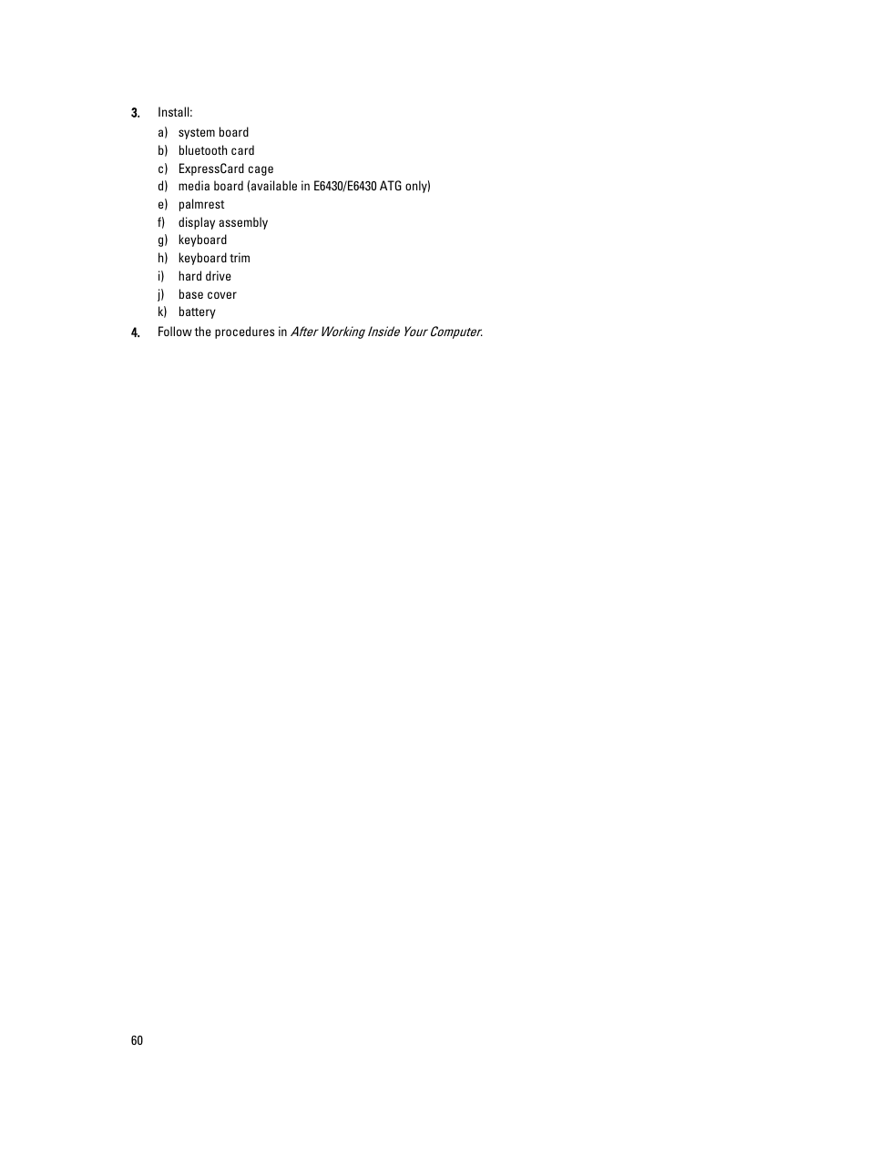 Dell Latitude E6430 ATG (Mid 2012) User Manual | Page 60 / 87