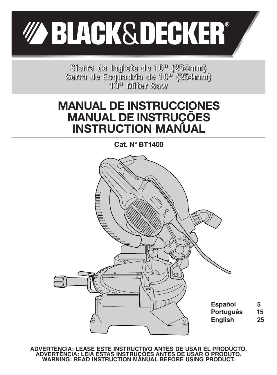 Black & Decker BT1400 User Manual | 32 pages