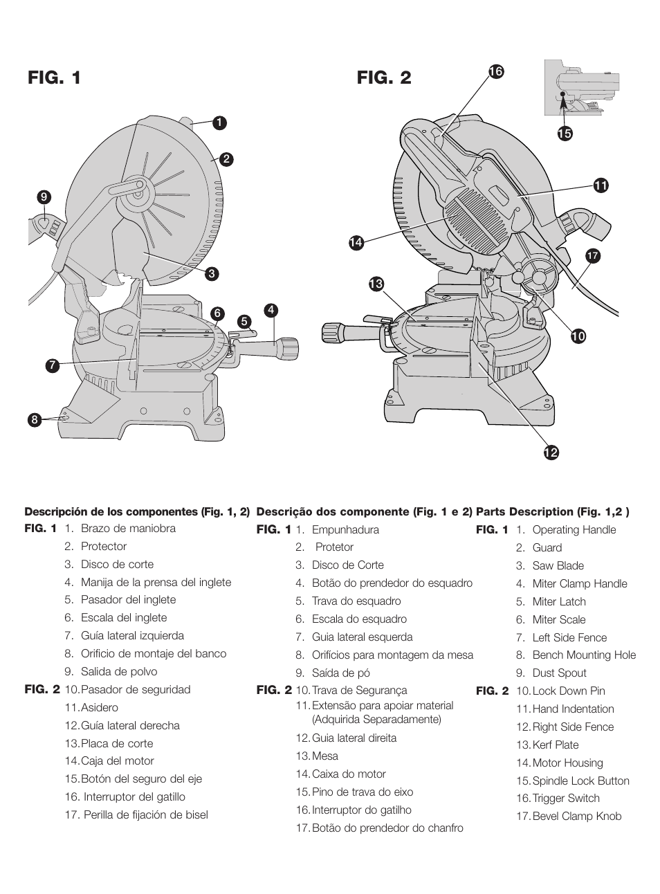 Fig. 1 fig. 2 | Black & Decker BT1400 User Manual | Page 2 / 32