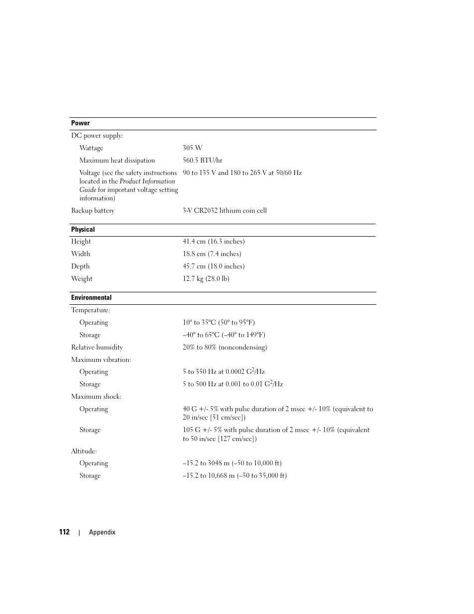Dell Dimension E520 User Manual | Page 112 / 162