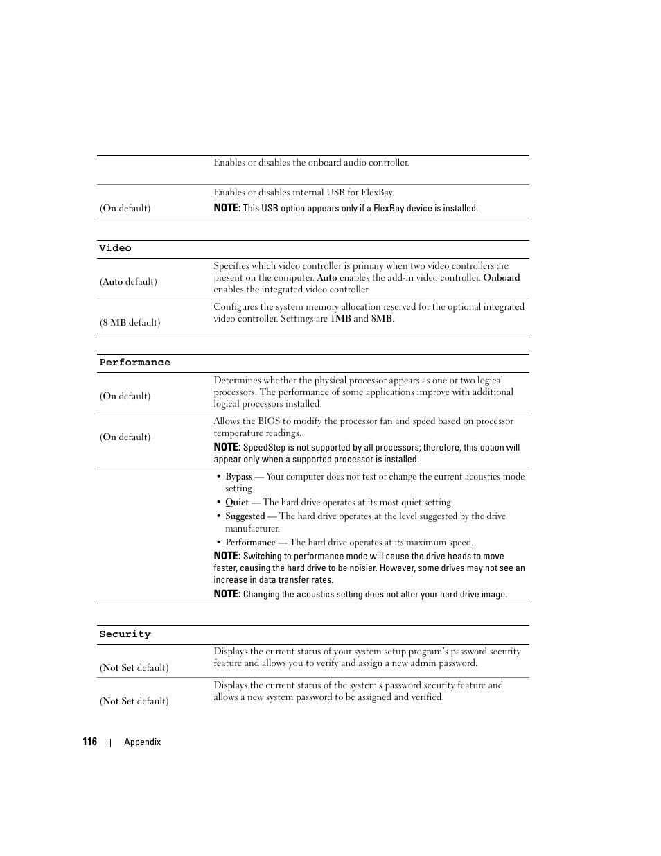 Dell Dimension E520 User Manual | Page 116 / 162