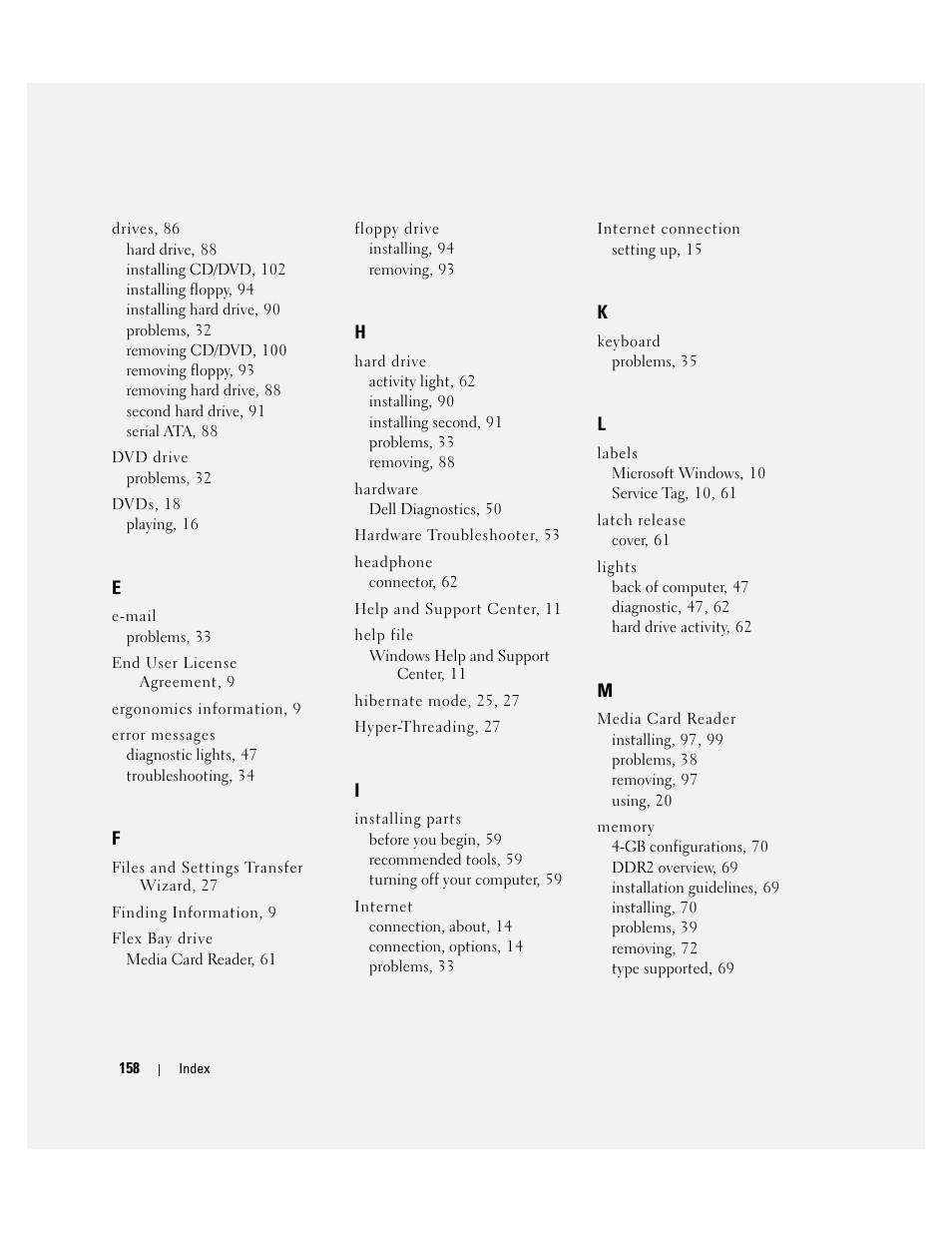 Dell Dimension E520 User Manual | Page 158 / 162
