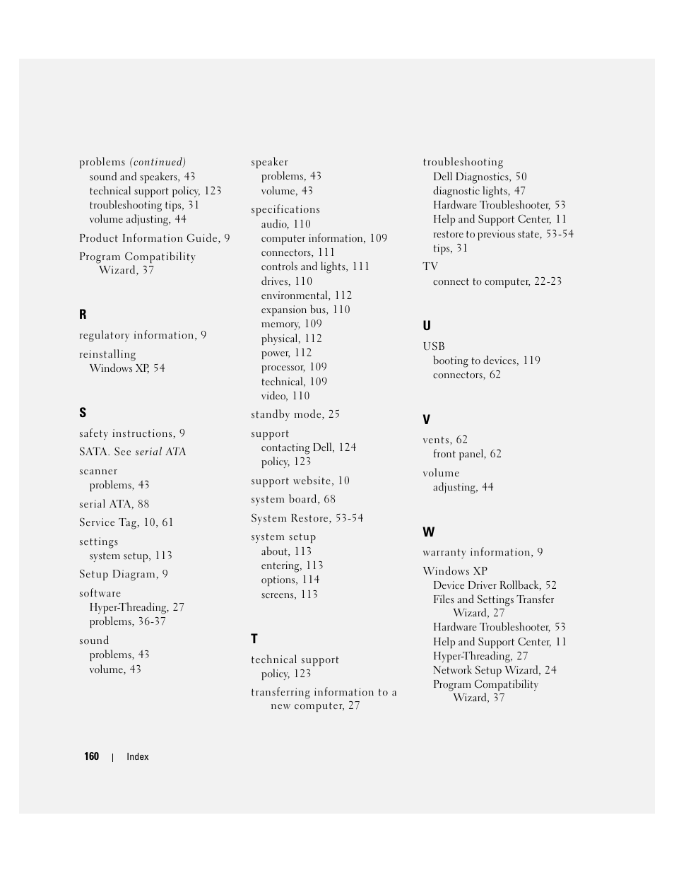 Dell Dimension E520 User Manual | Page 160 / 162
