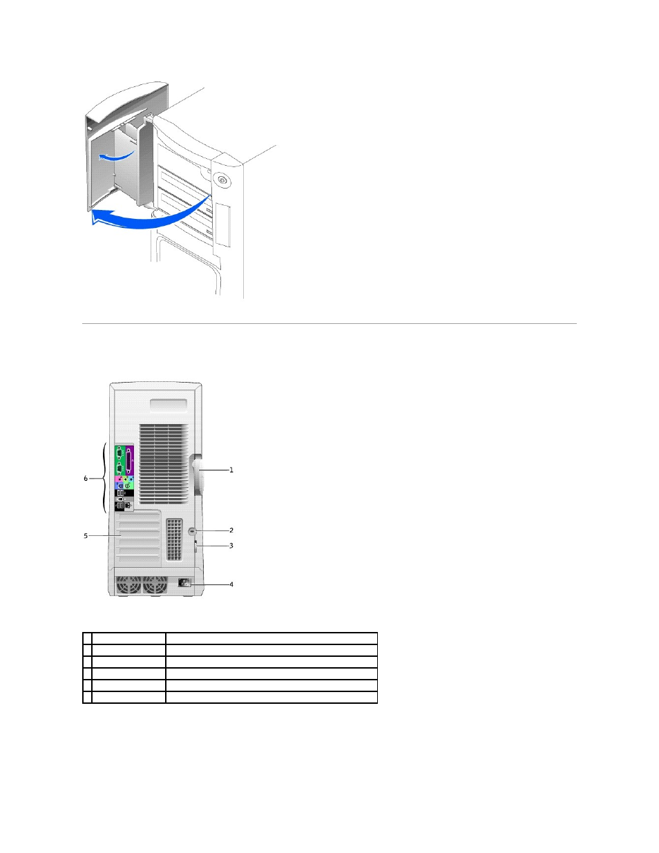 Back view | Dell Precision 650 User Manual | Page 91 / 155