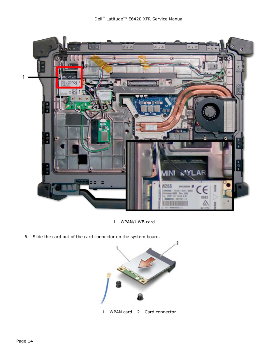 Dell Latitude E6420 XFR (Early 2011) User Manual | Page 14 / 81