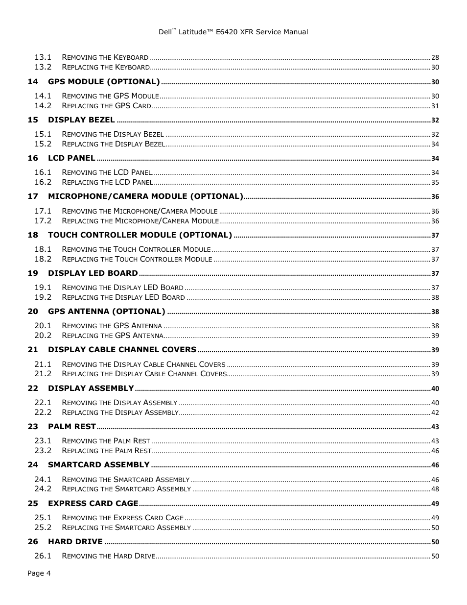 Dell Latitude E6420 XFR (Early 2011) User Manual | Page 4 / 81