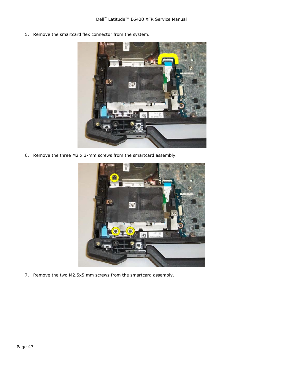 Dell Latitude E6420 XFR (Early 2011) User Manual | Page 47 / 81