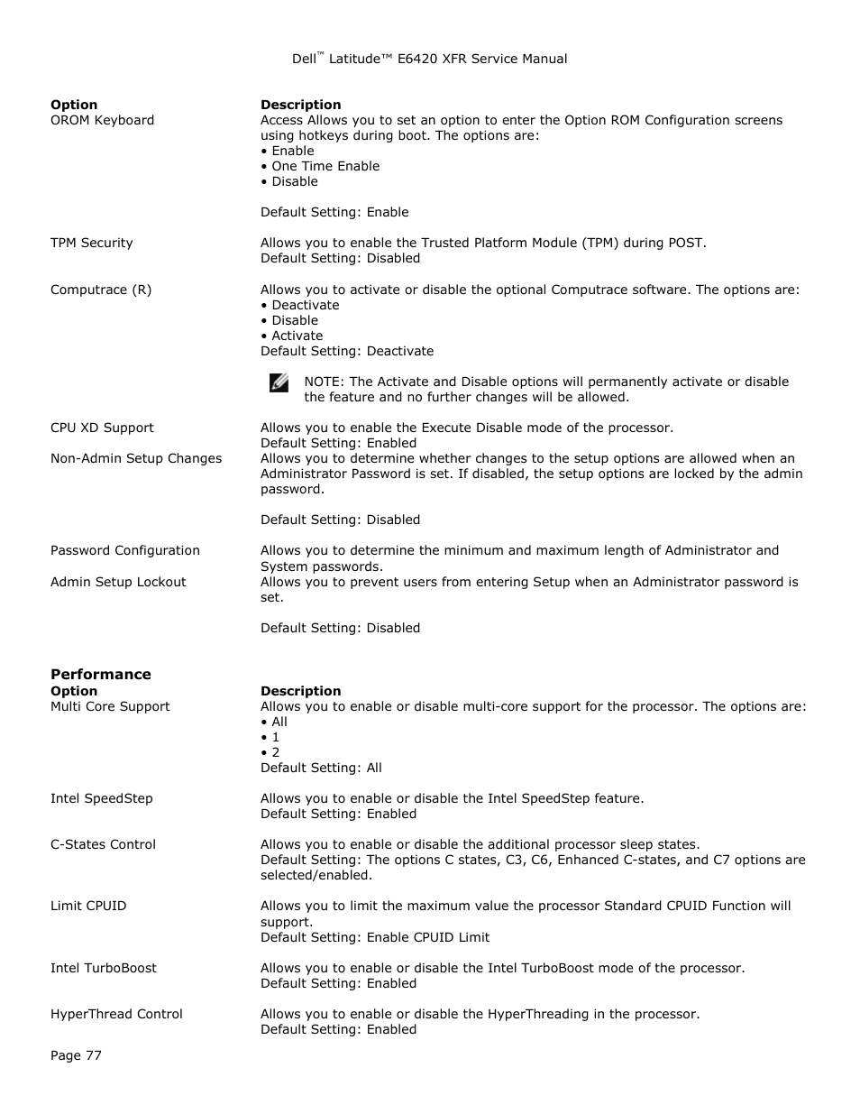 Dell Latitude E6420 XFR (Early 2011) User Manual | Page 77 / 81
