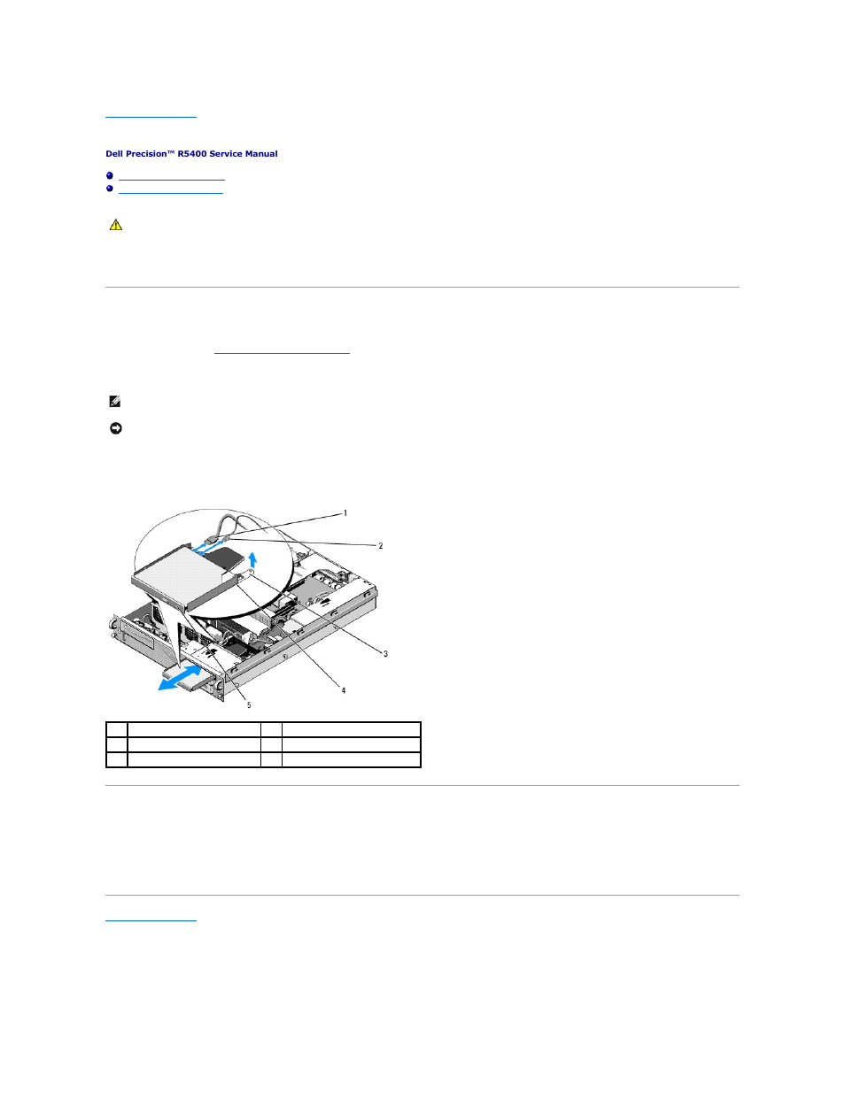 Optical drive, Removing the optical drive, Installing the optical drive | Dell Precision R5400 (Mid 2008) User Manual | Page 27 / 64