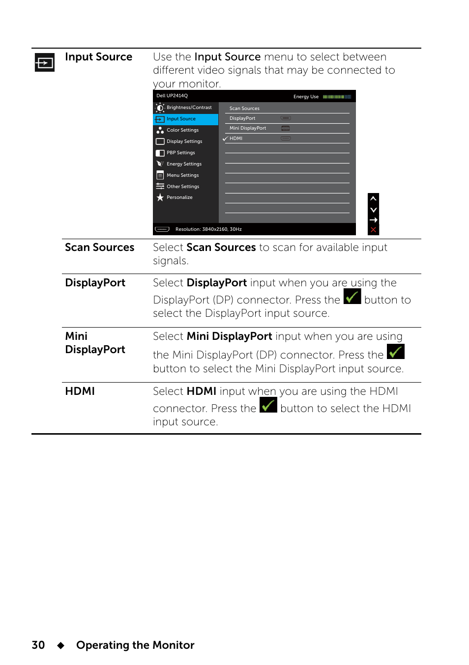 Dell UP2414Q Monitor User Manual | Page 30 / 74