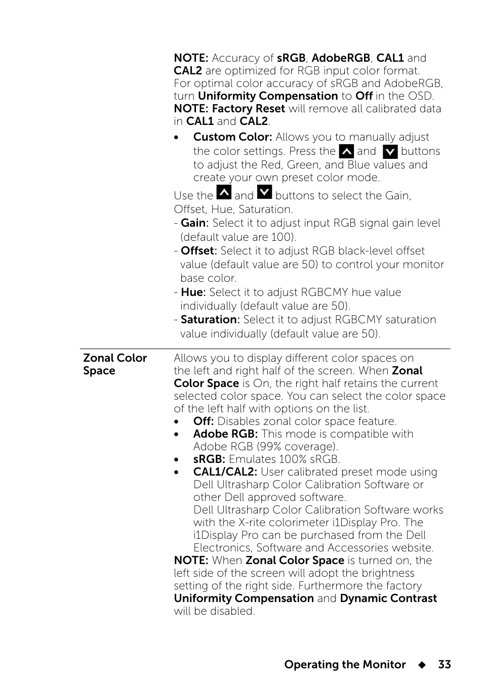 Dell UP2414Q Monitor User Manual | Page 33 / 74