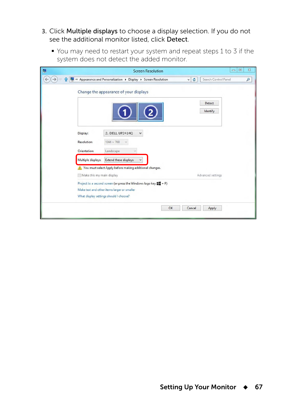 Dell UP2414Q Monitor User Manual | Page 67 / 74