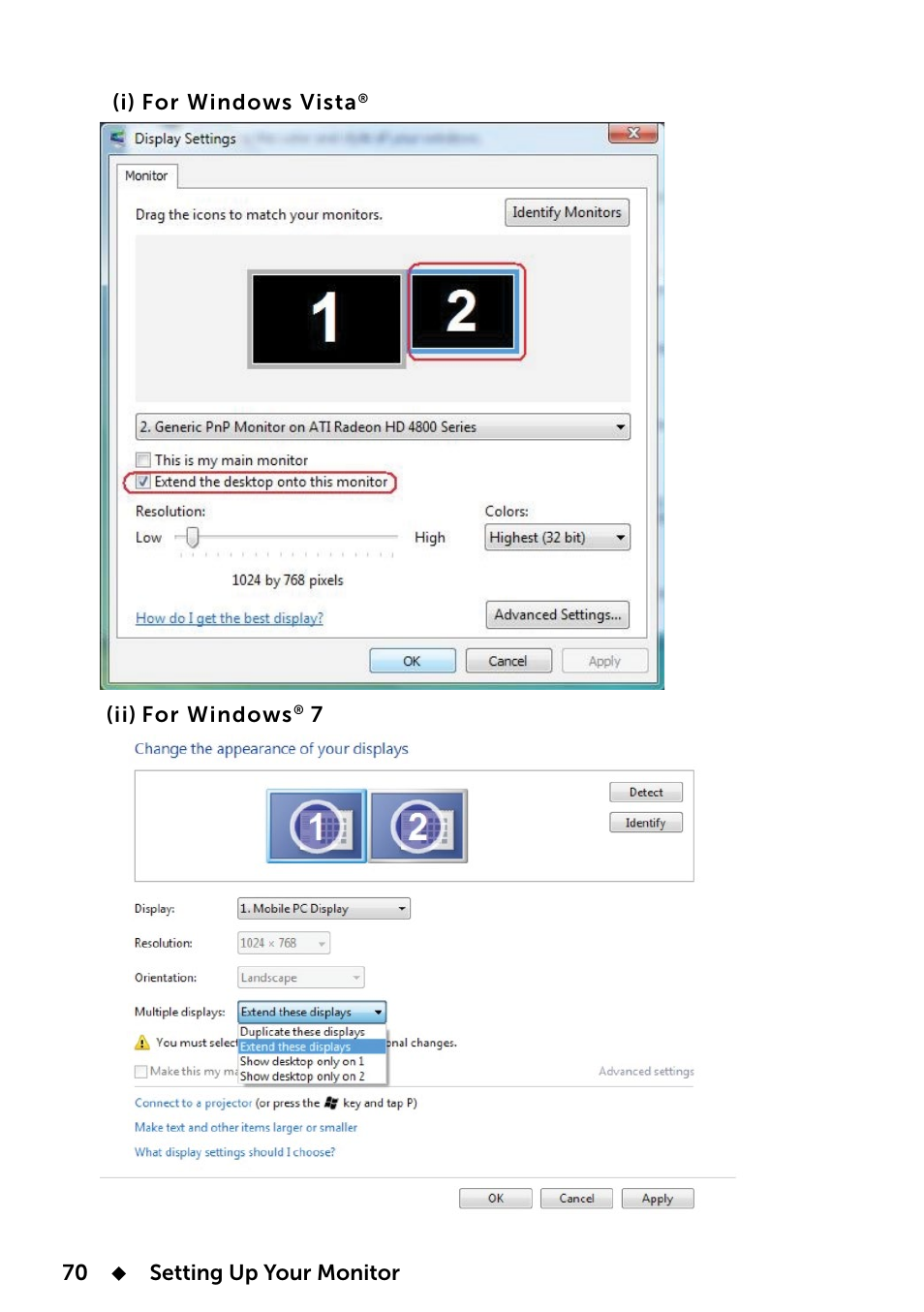 Dell UP2414Q Monitor User Manual | Page 70 / 74