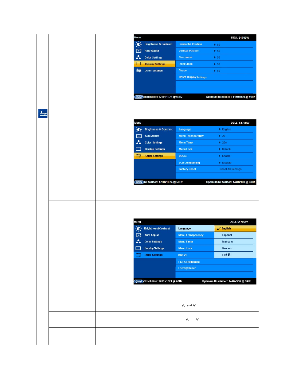 Dell S1709WFP Monitor User Manual | Page 16 / 27