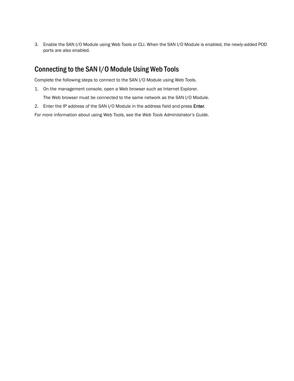 Connecting to the san i/o module using web tools | Dell POWEREDGE M1000E User Manual | Page 13 / 14