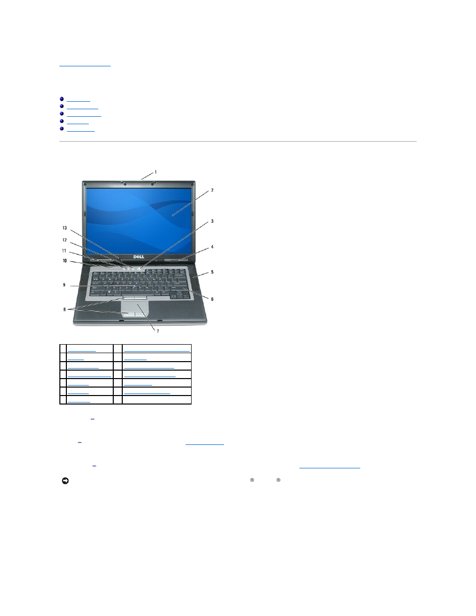 About your computer, Front view | Dell Precision M65 User Manual | Page 2 / 100