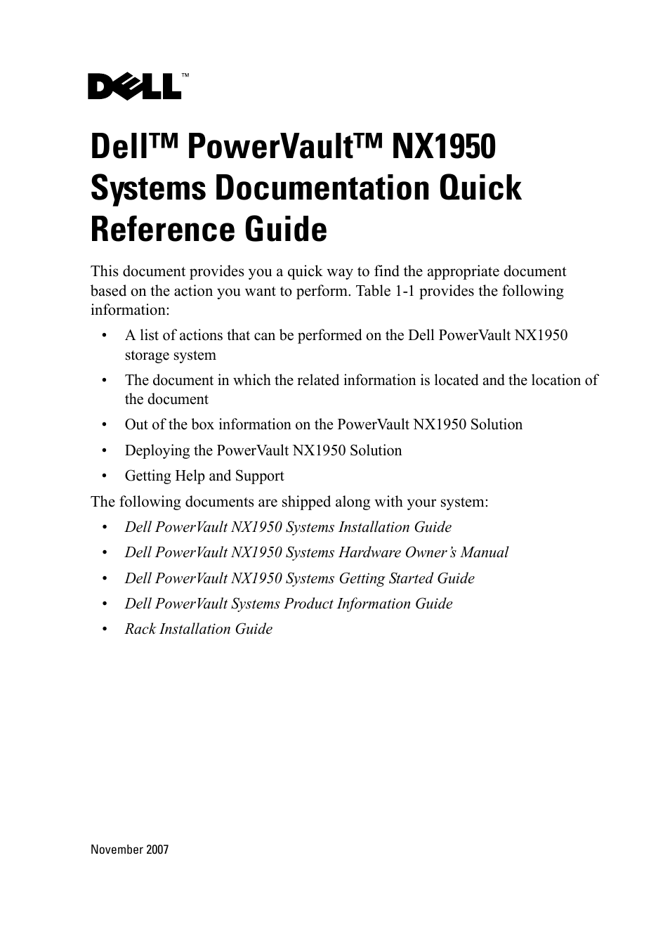 Dell PowerVault NX1950 User Manual | 4 pages