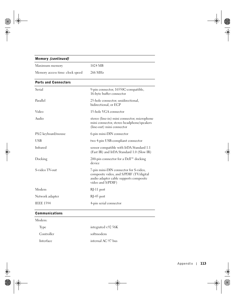 Dell Inspiron 8200 User Manual | Page 113 / 162