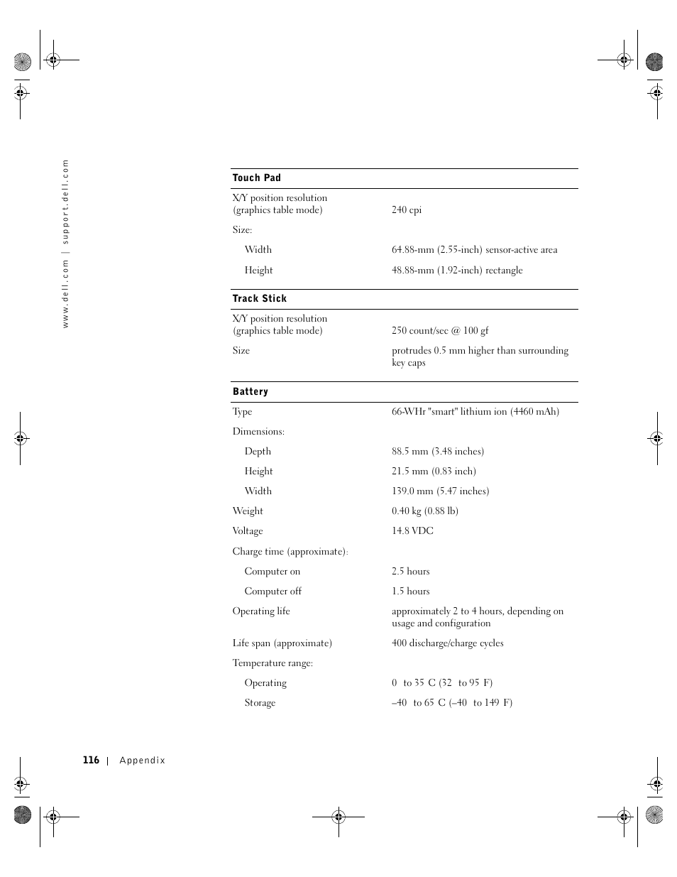 Dell Inspiron 8200 User Manual | Page 116 / 162